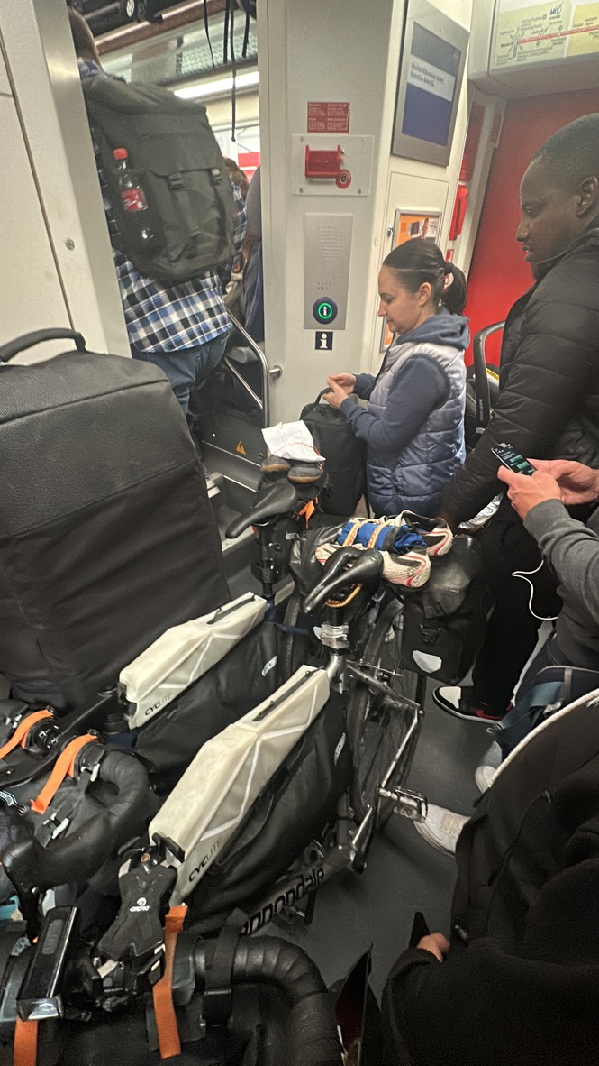 Bikes on train